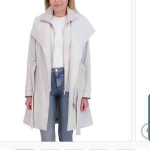 Chic Women's Gray Trench Coat